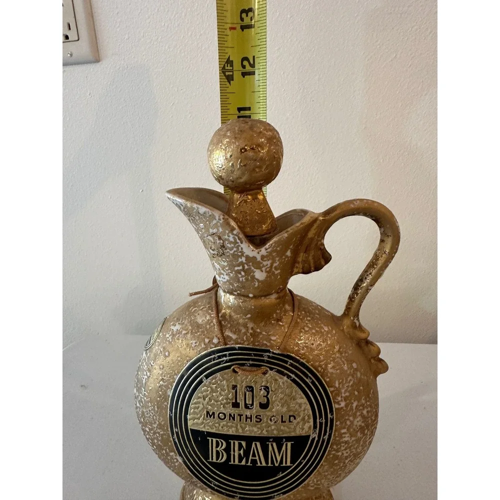 Vintage Jim Beam Regal Gold Decanter 103 Months Old Bourbon Whiskey Bottle 1956